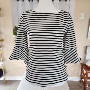 Green Envelop Top Blouse Ruffled Sleeves For Women Size Small